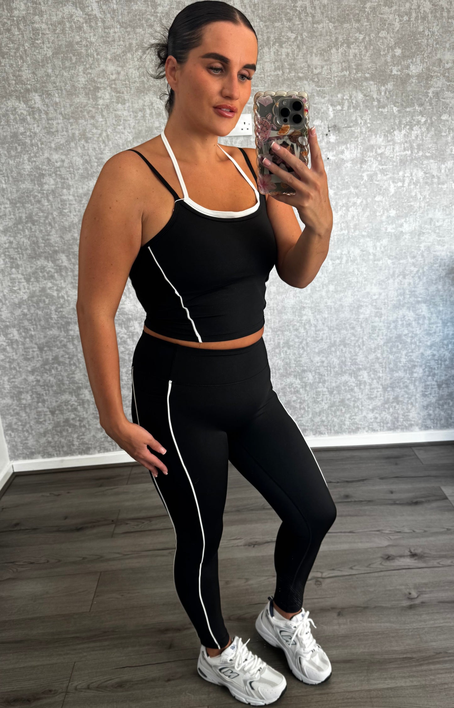 Double Breasted Vest & Piped Leggings Set