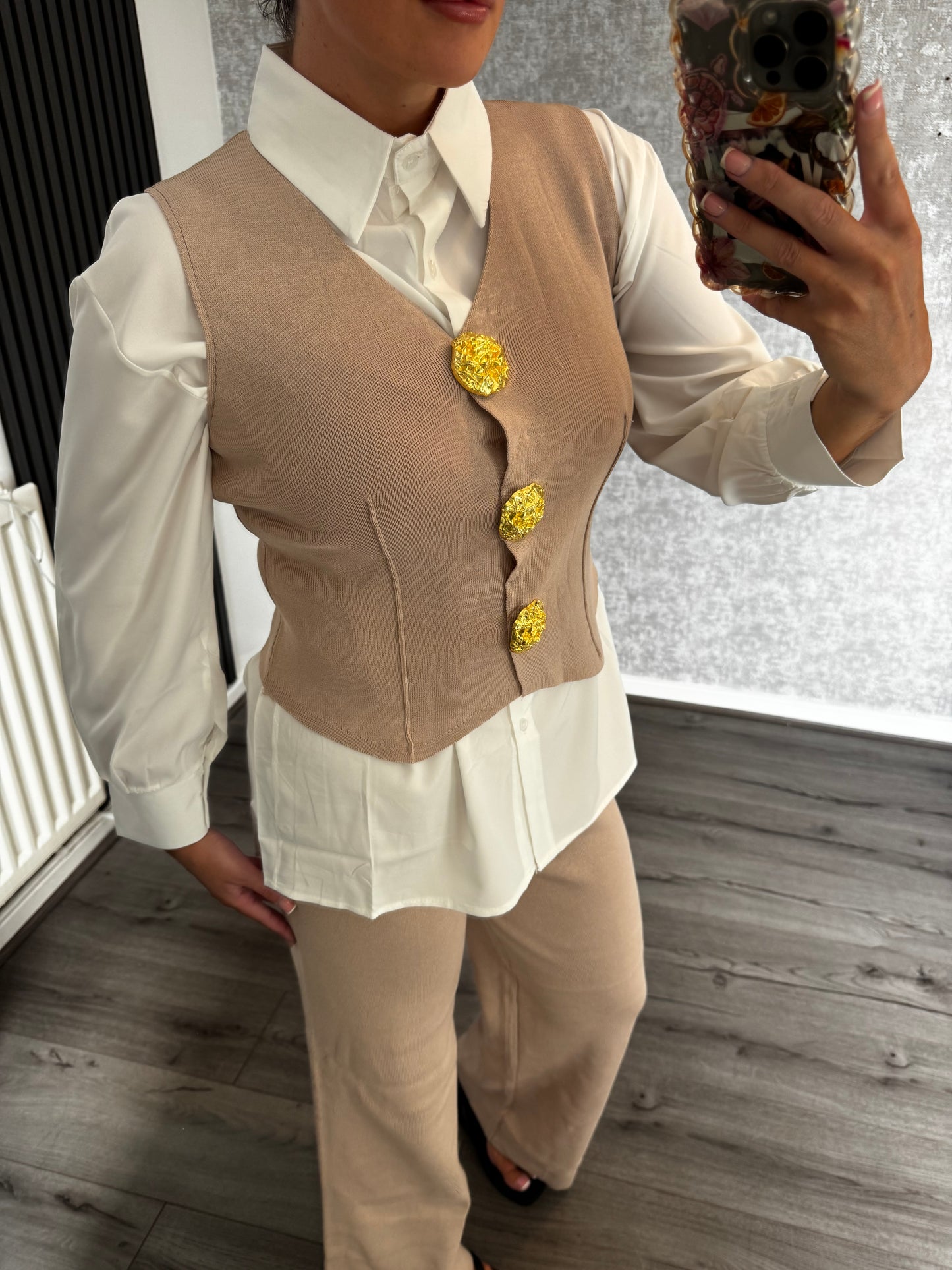 3 Piece Button Waistcoat & Straight Leg trouser Co-ord