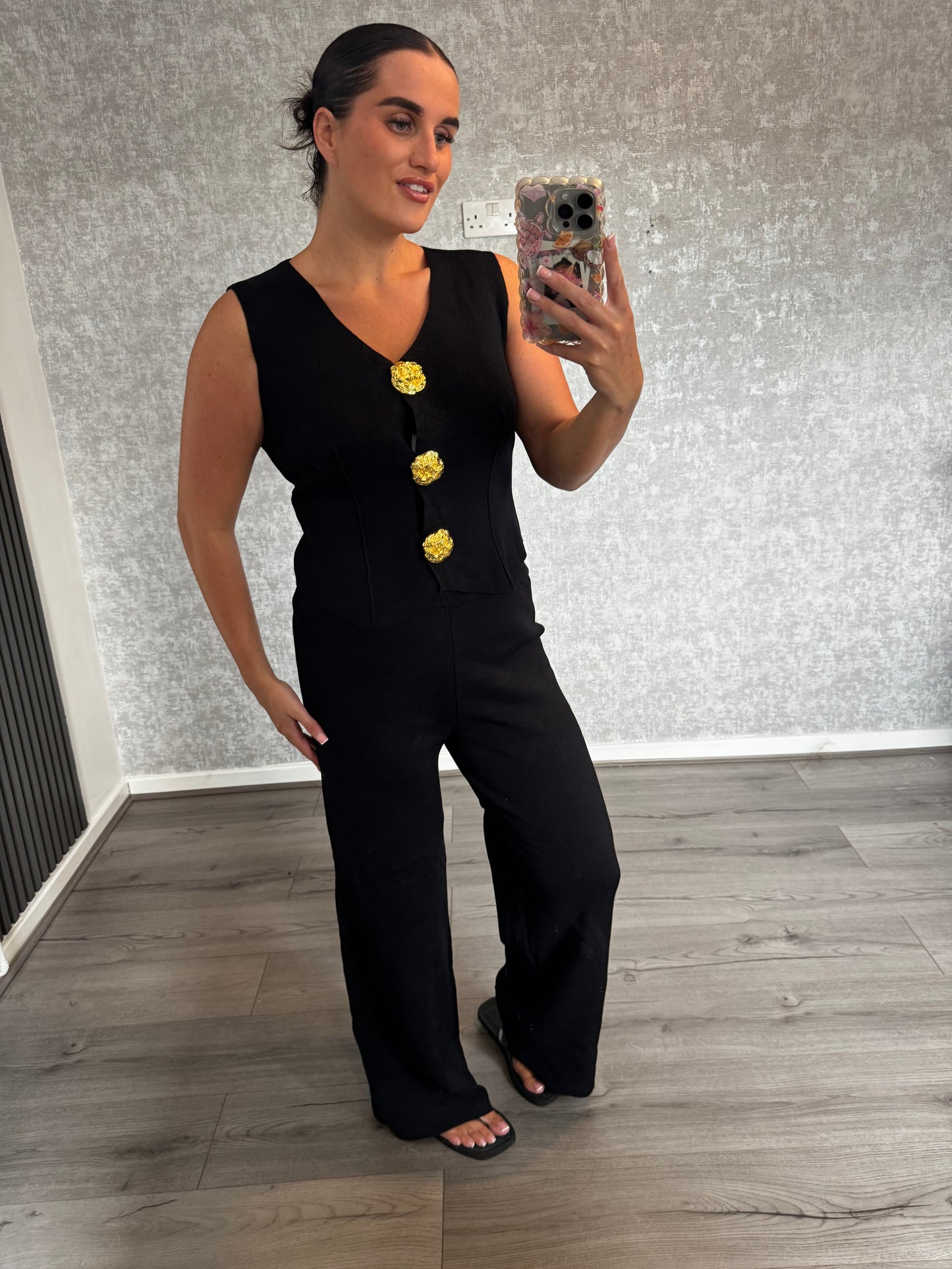 3 Piece Button Waistcoat & Straight Leg trouser Co-ord
