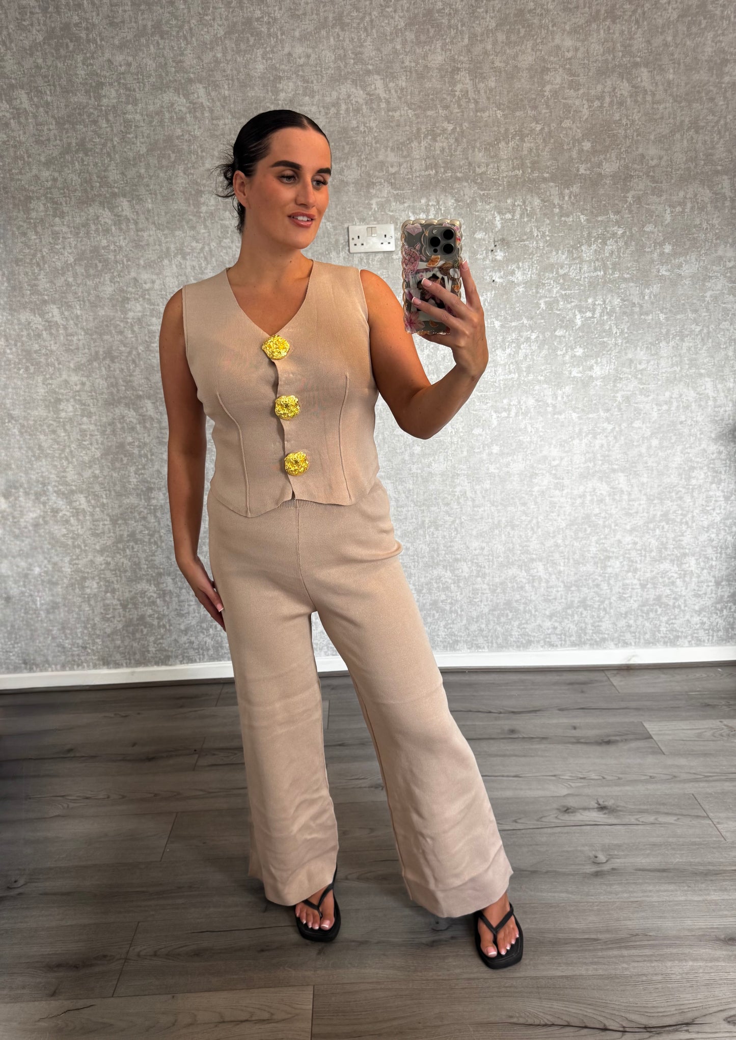 3 Piece Button Waistcoat & Straight Leg trouser Co-ord