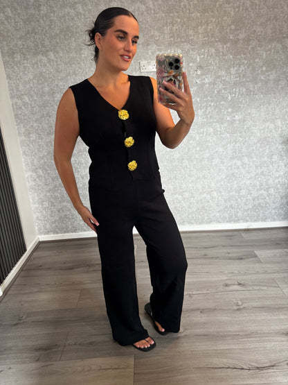 3 Piece Button Waistcoat & Straight Leg trouser Co-ord